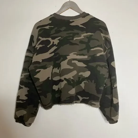 ATM ANTHONY THOMAS MELILLO French Terry Jungle Camo Crewneck Sweatshirt Small - Picture 9 of 11